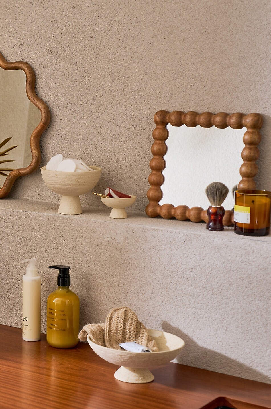 URBAN NATURE CULTURE AMSTERDAM Sot square mango wood mirror - H25 Home BROWN 3