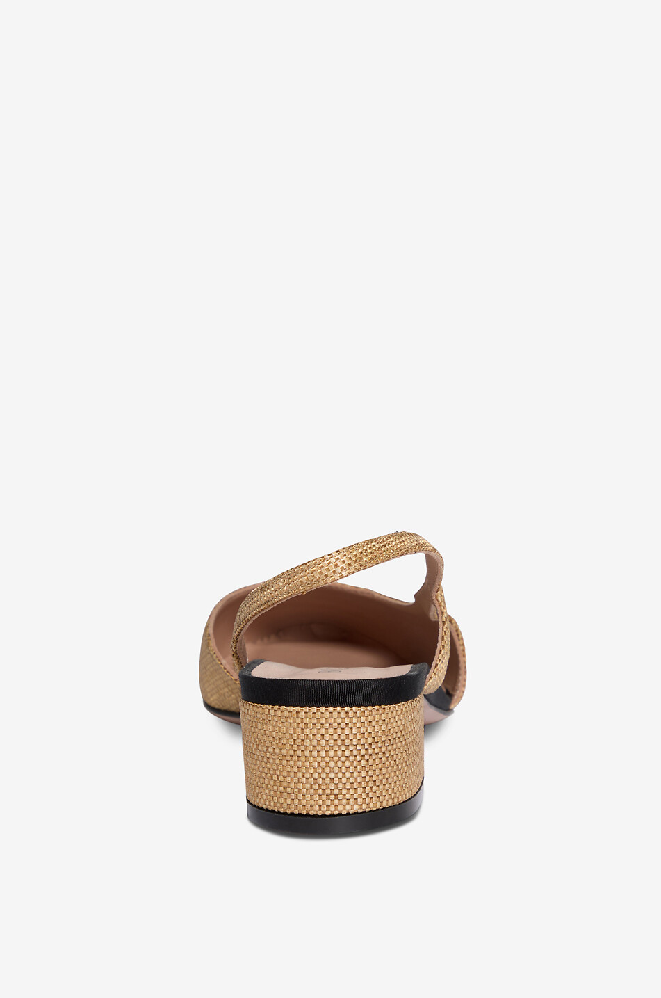 BONGÉNIE Escarpins à bride arrière en toile à franges Acanto Farro Femme BEIGE 4