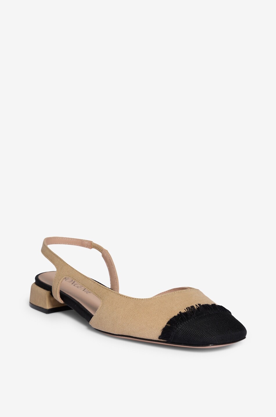 BONGÉNIE Ballerines à bout rond en toile à franges Newila Femme BEIGE 1