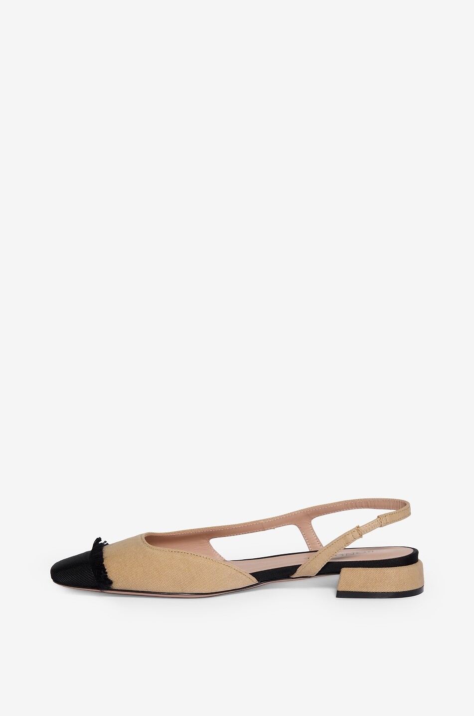 BONGÉNIE Ballerines à bout rond en toile à franges Newila Femme BEIGE 3