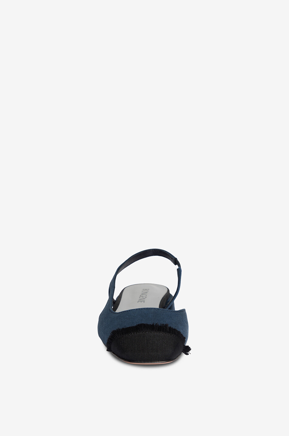 BONGÉNIE Ballerines à bout rond en toile à franges Newila Femme BLEU FONCE 2