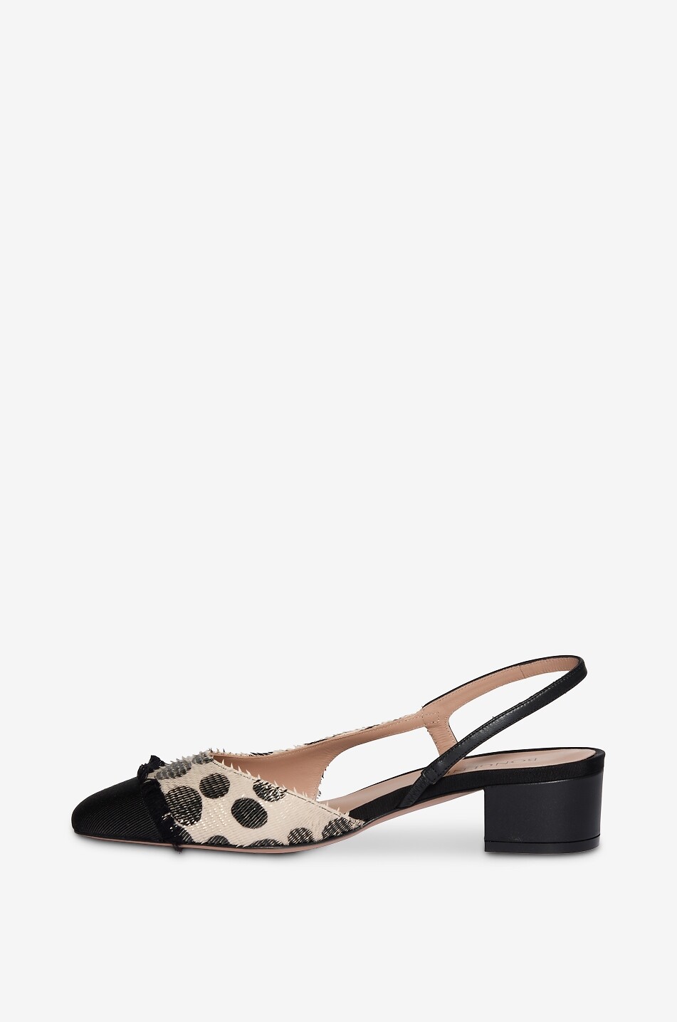 BONGENIE Acanto Polka fringed polka dot block-heel slippers Women MULTI COLOURED 3