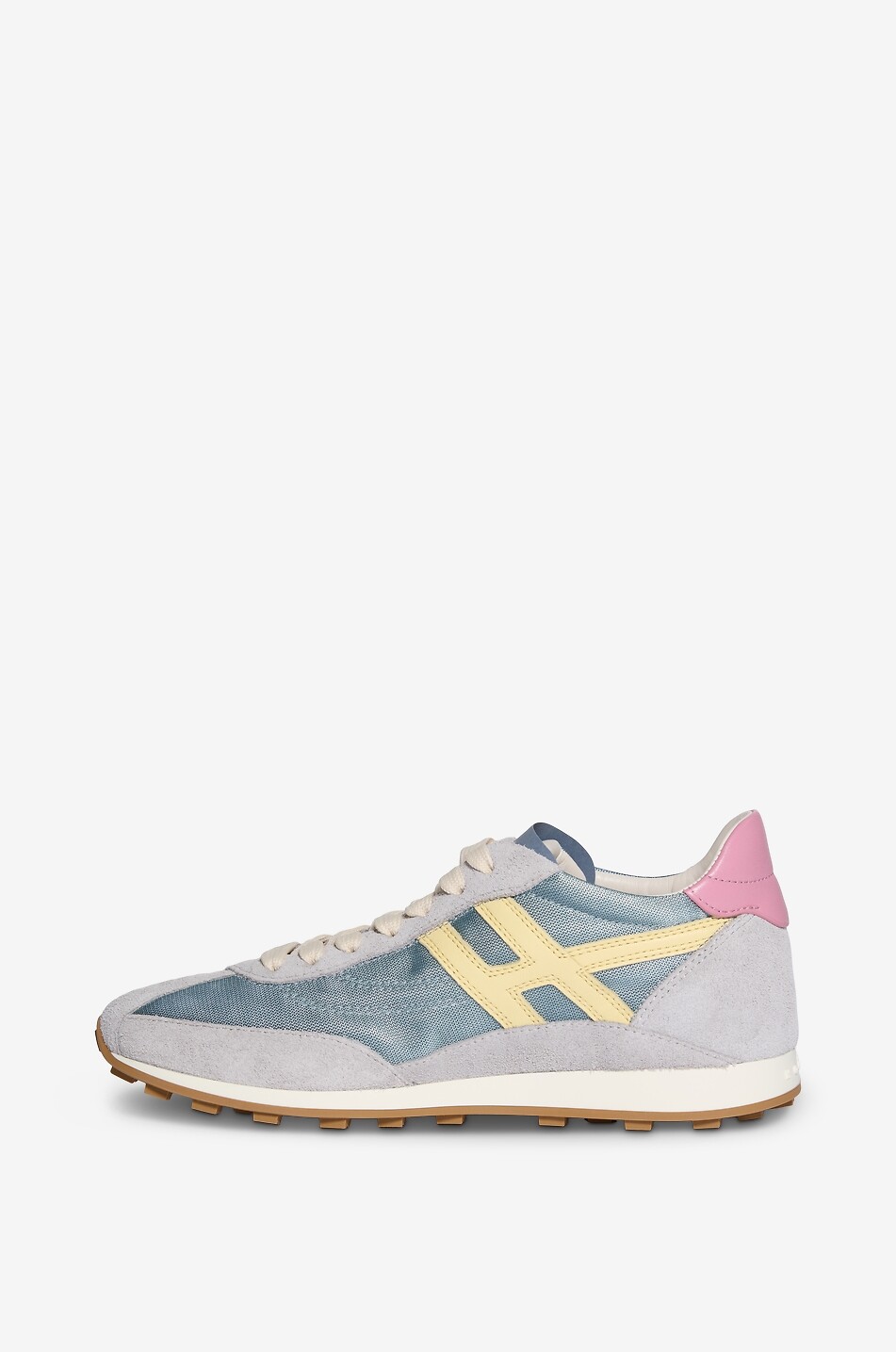 HOGAN Baskets basses à lacets en daim Athletic Femme BLEU 3