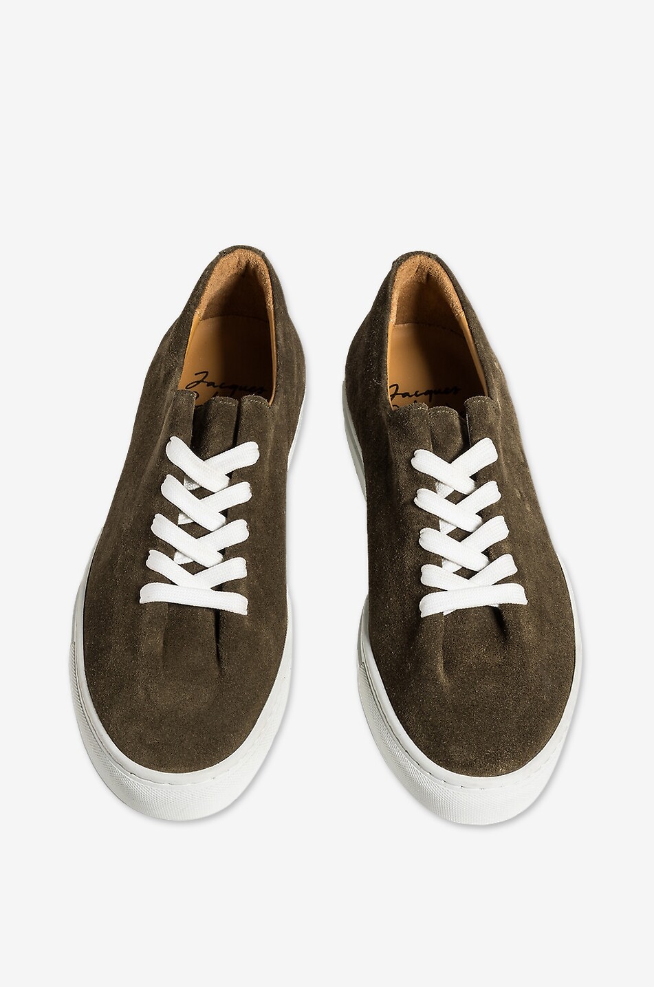 JACQUES SOLOVIERE Hervé grained leather low-top lace-up sneakers Men BROWN 3