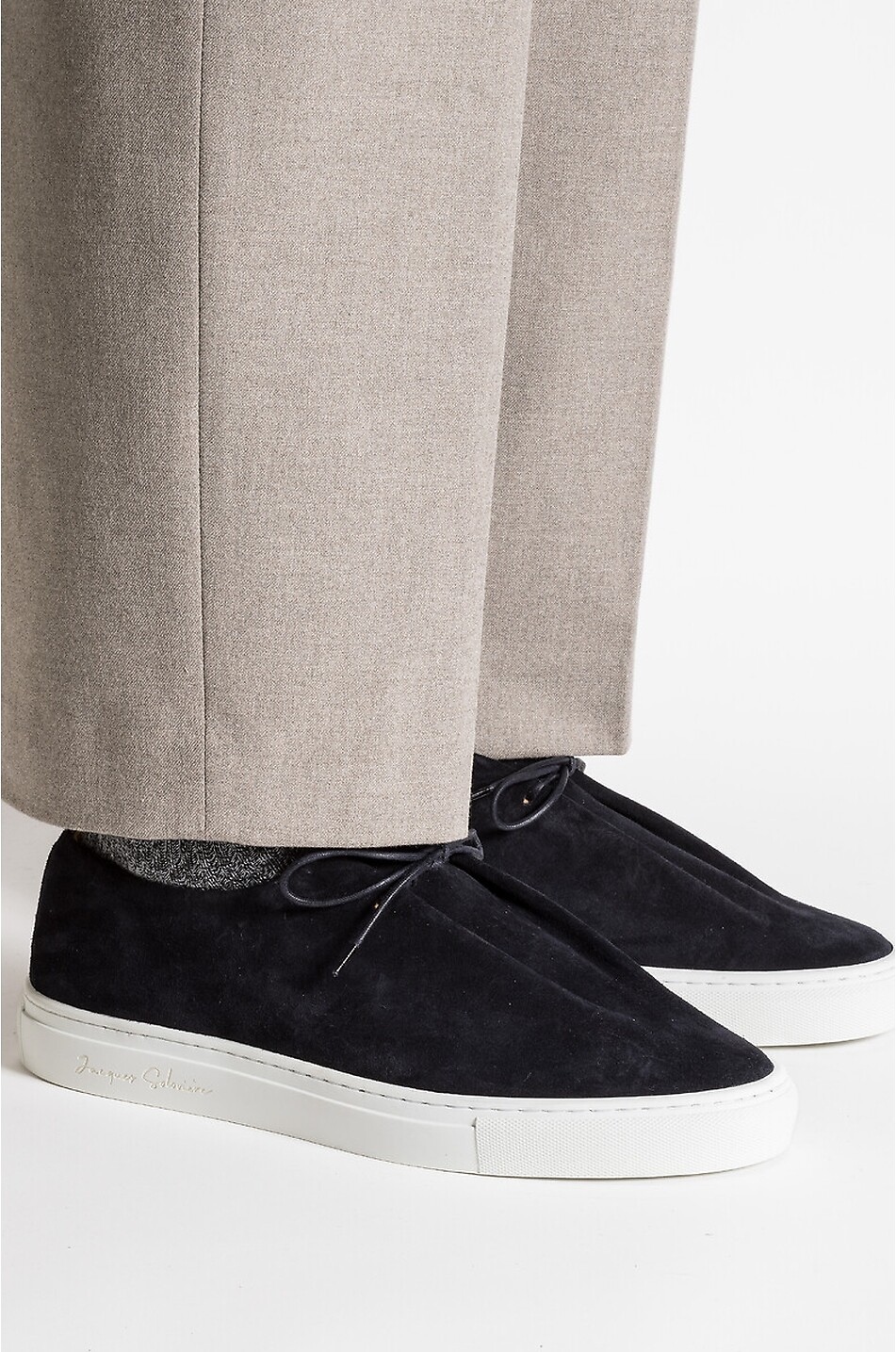 JACQUES SOLOVIERE Sneakers aus Kalbsleder Jim Herren DUNKELBLAU 3