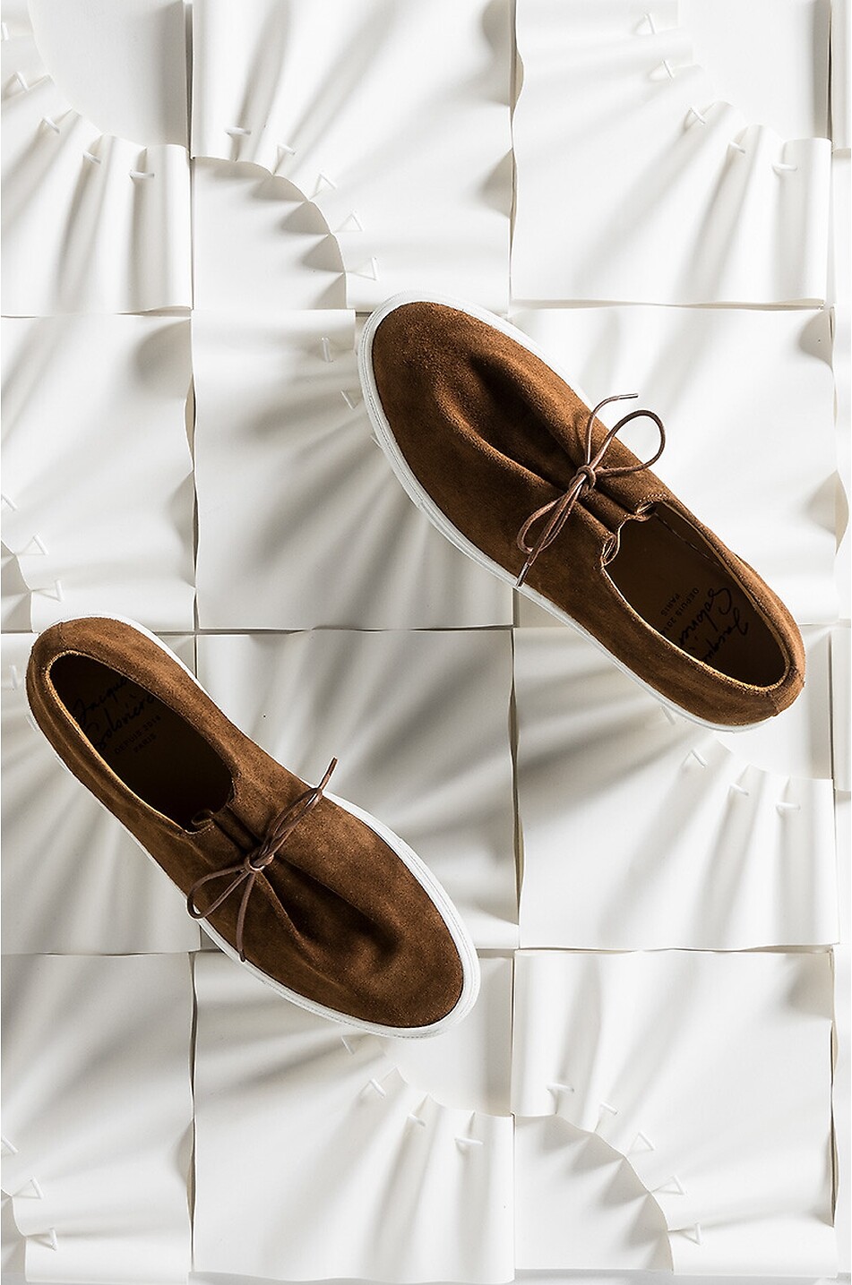 JACQUES SOLOVIERE Jim calf leather sneakers Men BROWN 4
