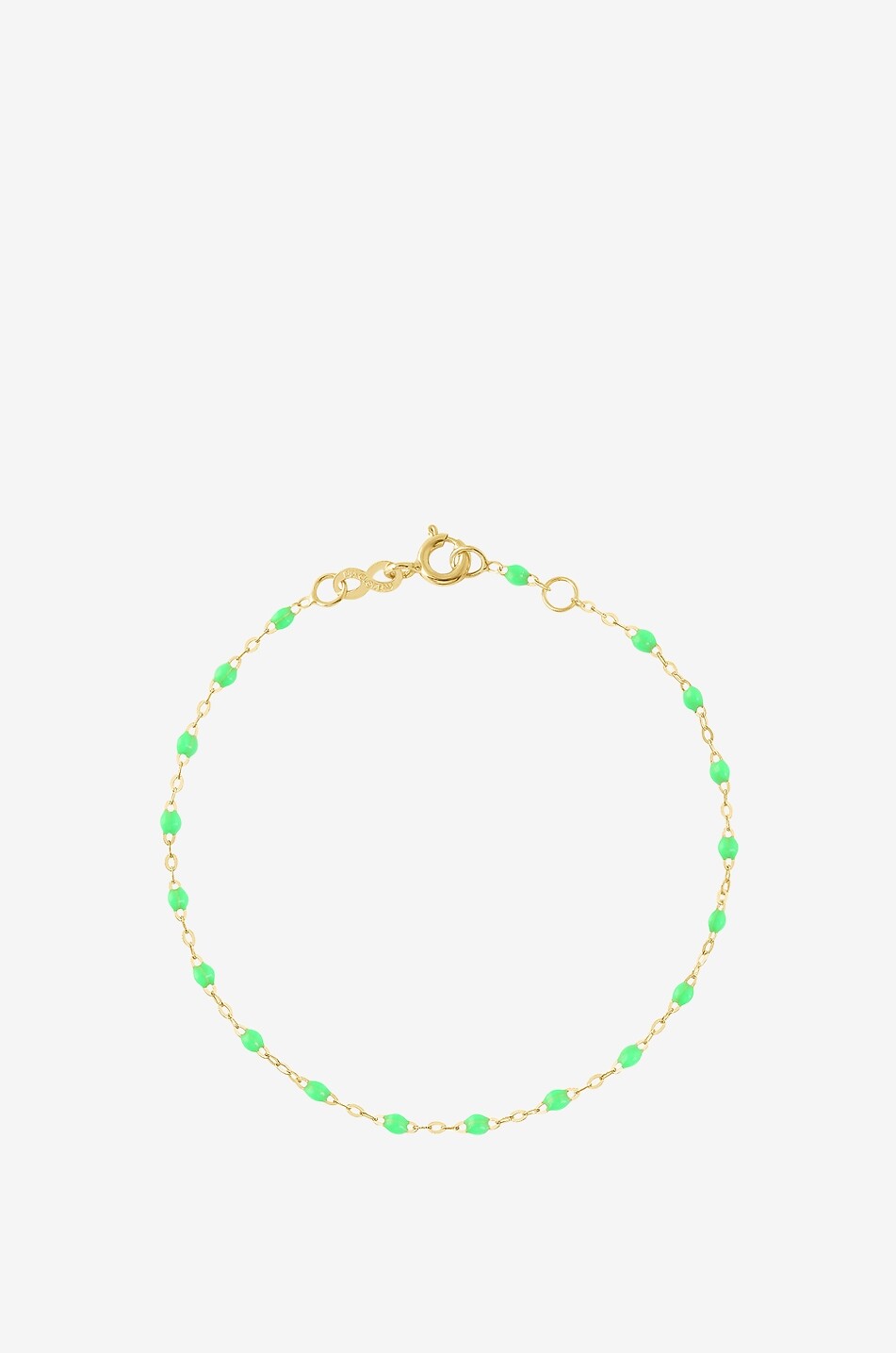 Armband aus Gelbgold und Harz Classique Gigi - Vert Fluo - 17cm