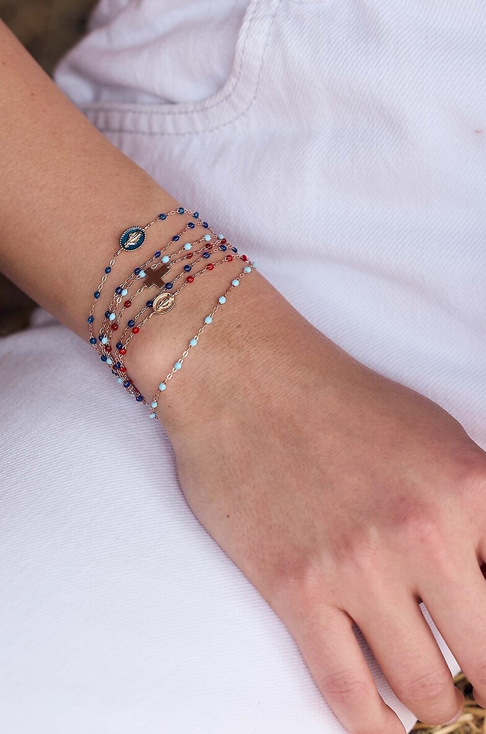 GIGI CLOZEAU Armband aus Roségold und Harz Classique Gigi - Saphir - 17cm Damen BLAU 2