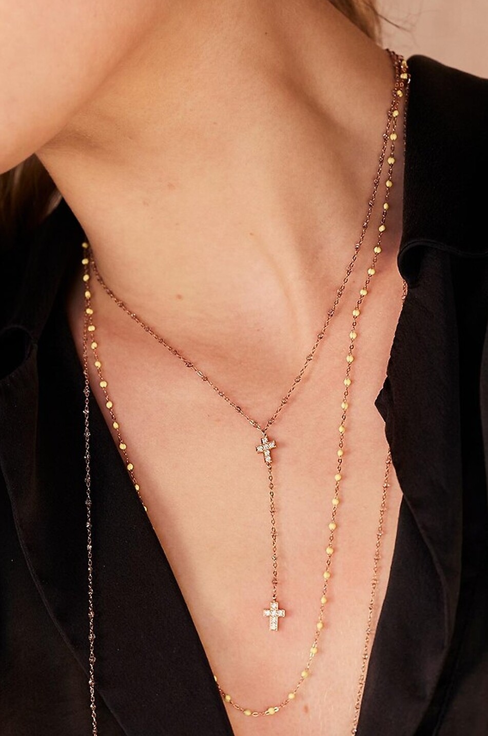 GIGI CLOZEAU Clous d'oreilles en or rose et résine Classique Gigi - Blanche Femme BLANC 2