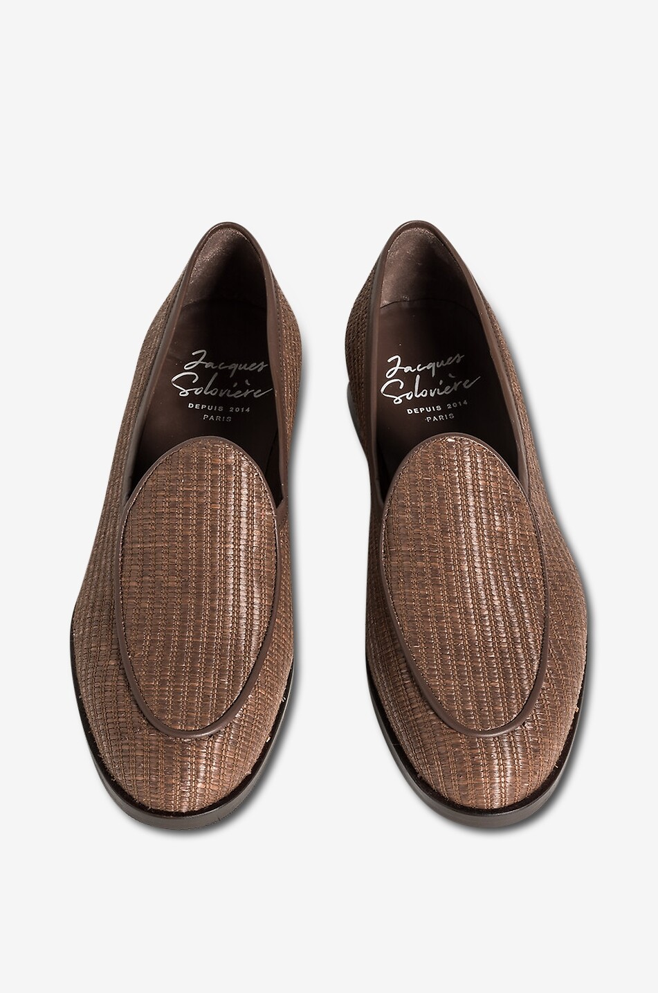 JACQUES SOLOVIERE Jacques New woven textile loafers Men BROWN 3