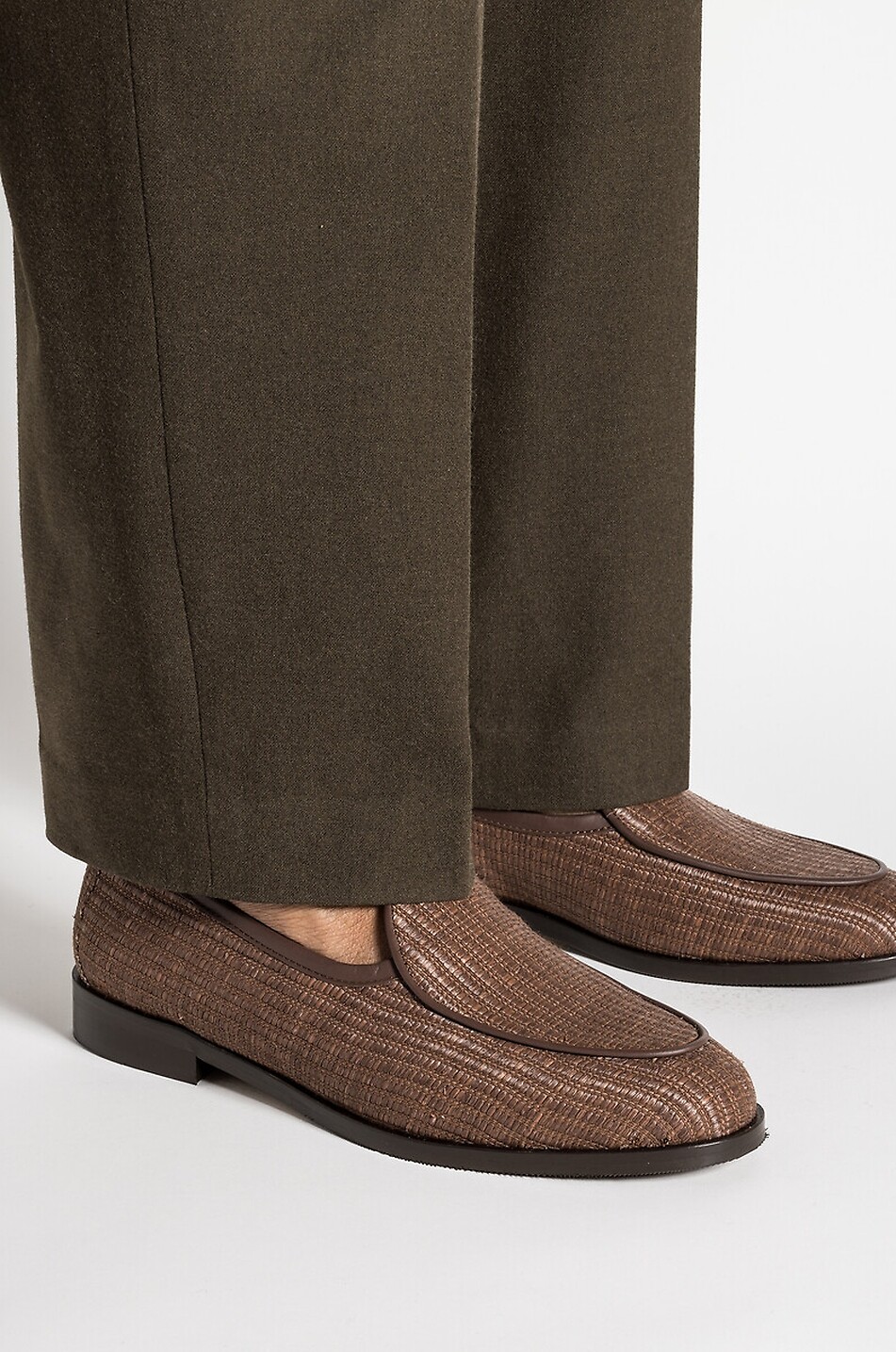 JACQUES SOLOVIERE Jacques New woven textile loafers Men BROWN 5