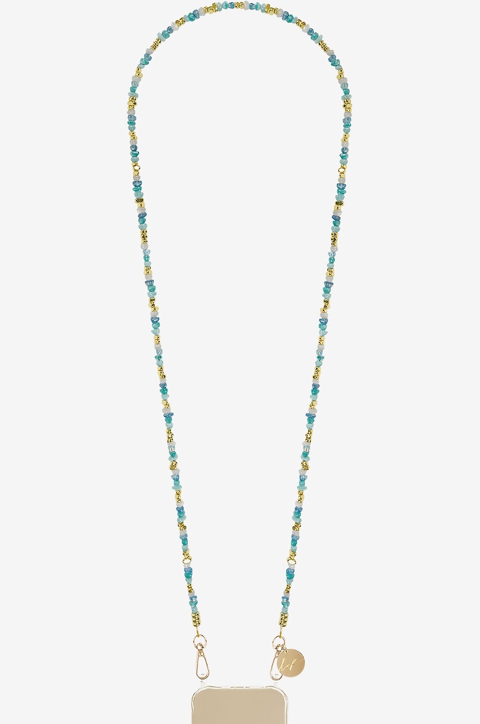 LA COQUE FRANCAISE Handykette aus Perlen Liviya Bleu Argent Longue Damen BLAU 1