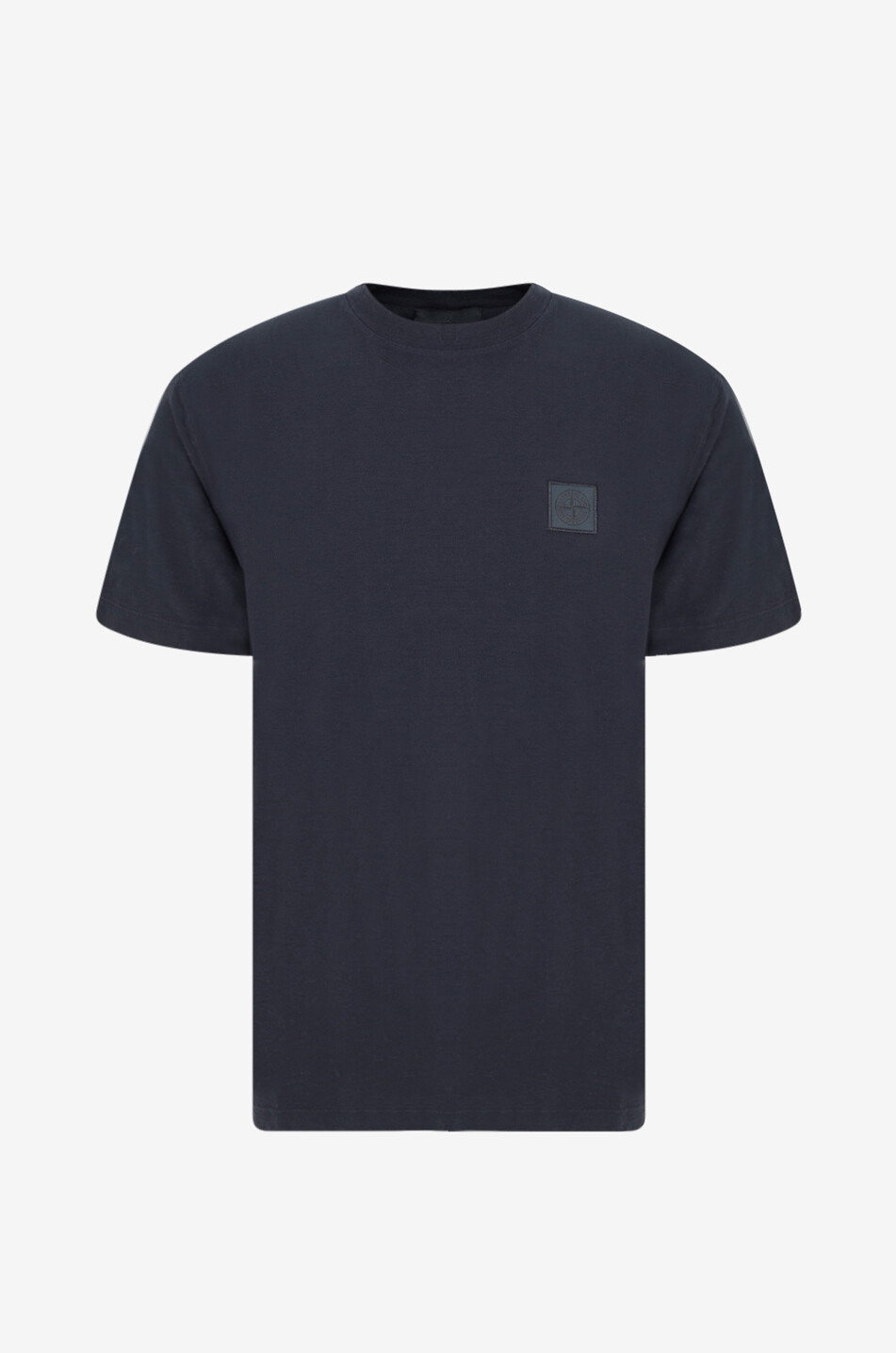 STONE ISLAND T-shirt à col rond en coton Ghost Homme BLEU FONCE 1
