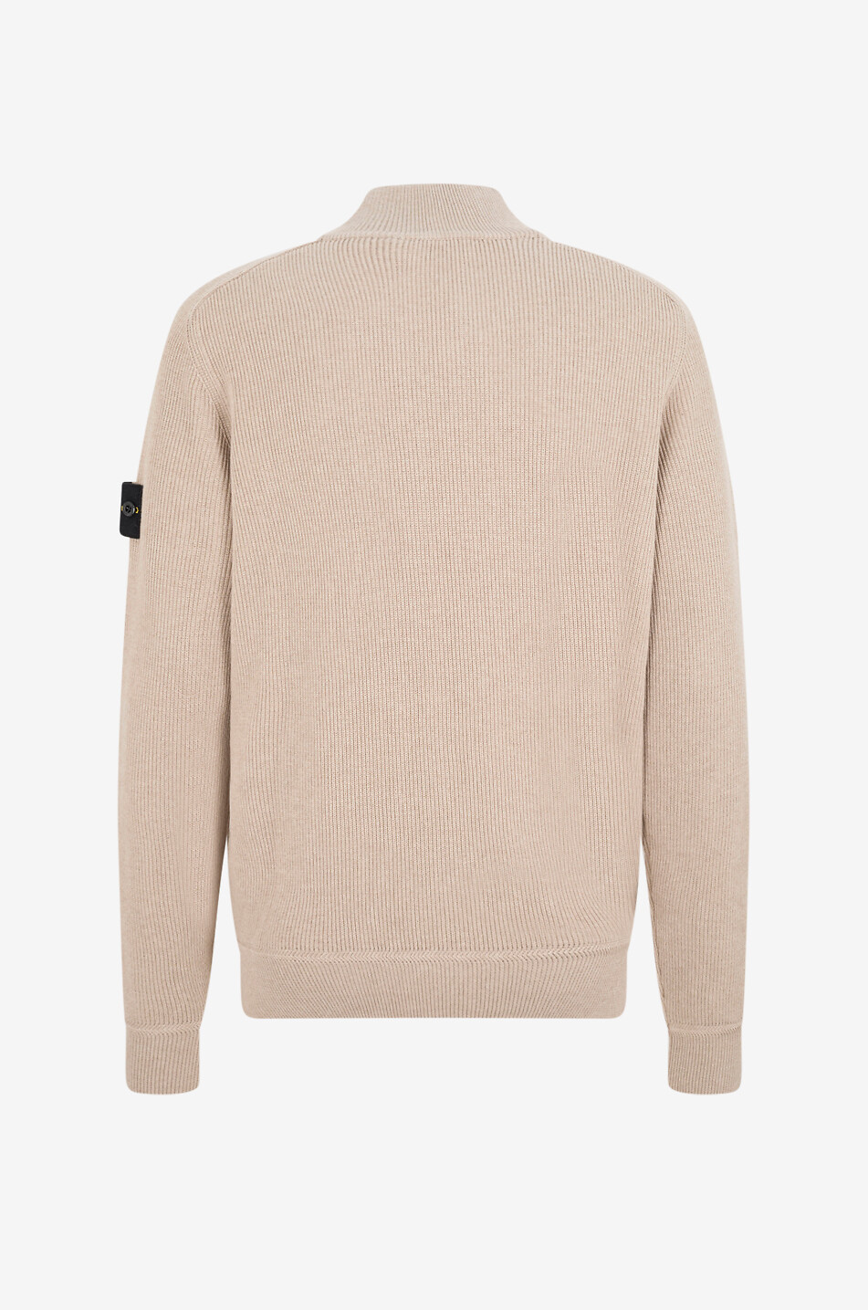 STONE ISLAND High-neck zipped cotton jumper Men Medium beige 2