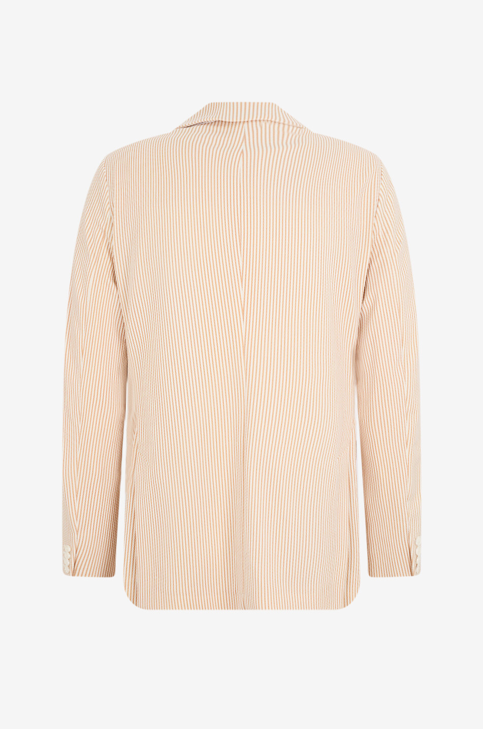 CIRCOLO 1901 Striped cotton stretch single-breasted blazer Men BEIGE 2