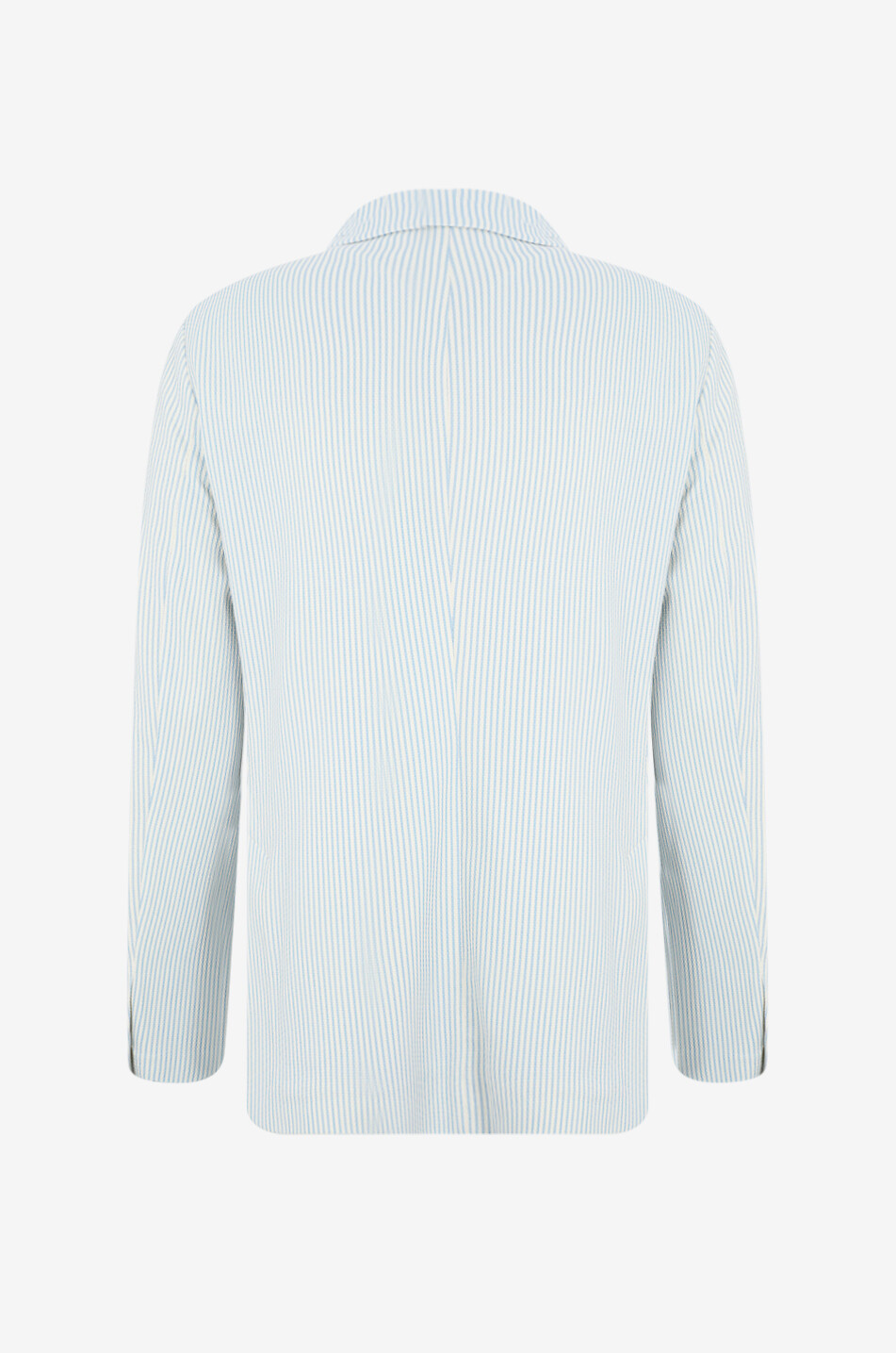 CIRCOLO 1901 Striped cotton stretch single-breasted blazer Men BLUE 2