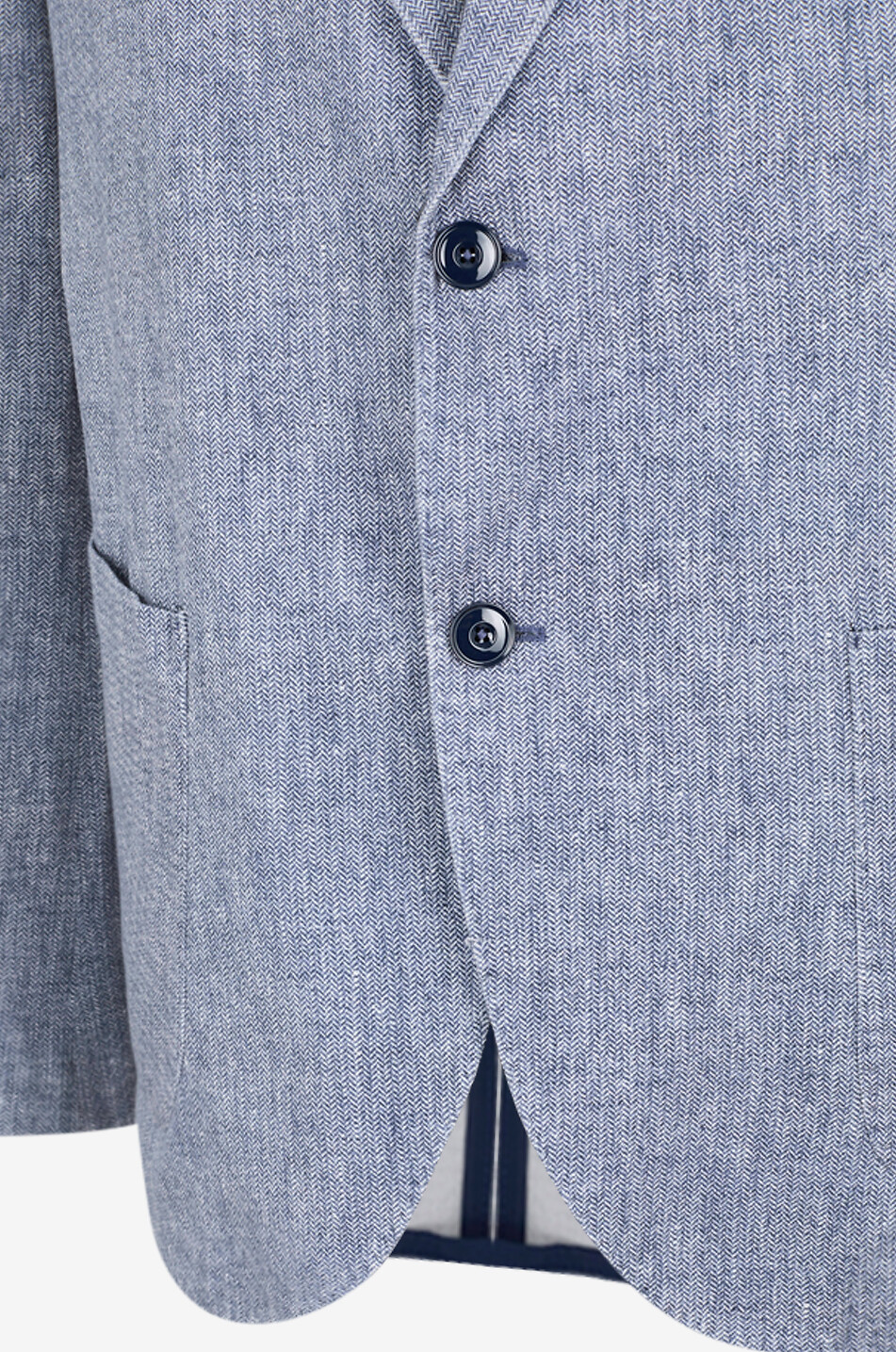 CIRCOLO 1901 Einreihiger Fischgrät-Jersey-Blazer Herren BLAU 3