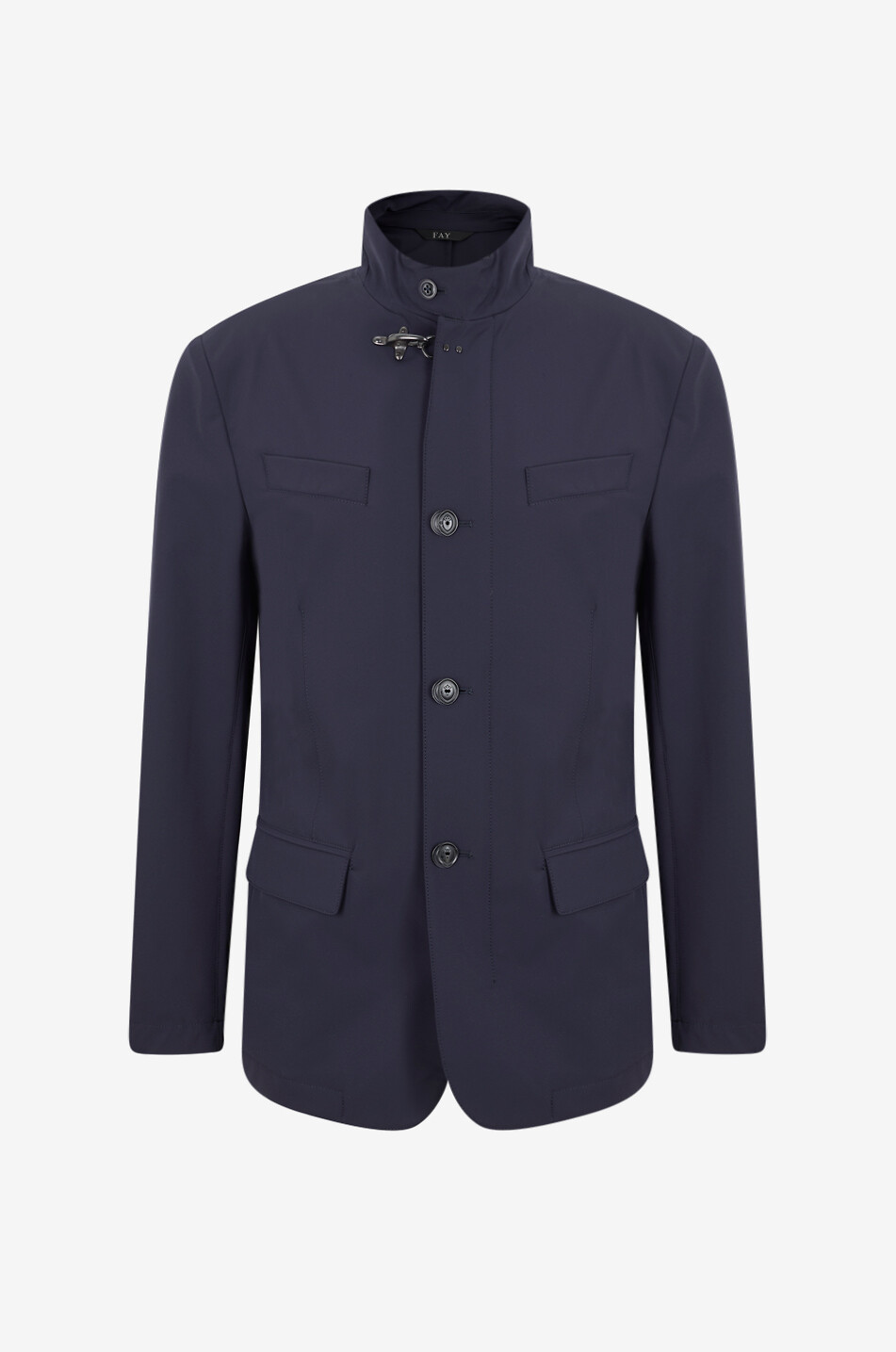 FAY Cropped lightweight jacket with stand collar Men DARK BLUE 1