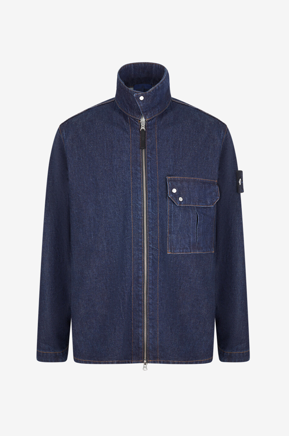 STONE ISLAND Weite Hemdjacke 1200002 Indigo Denim-Rinced Herren BLAU 1