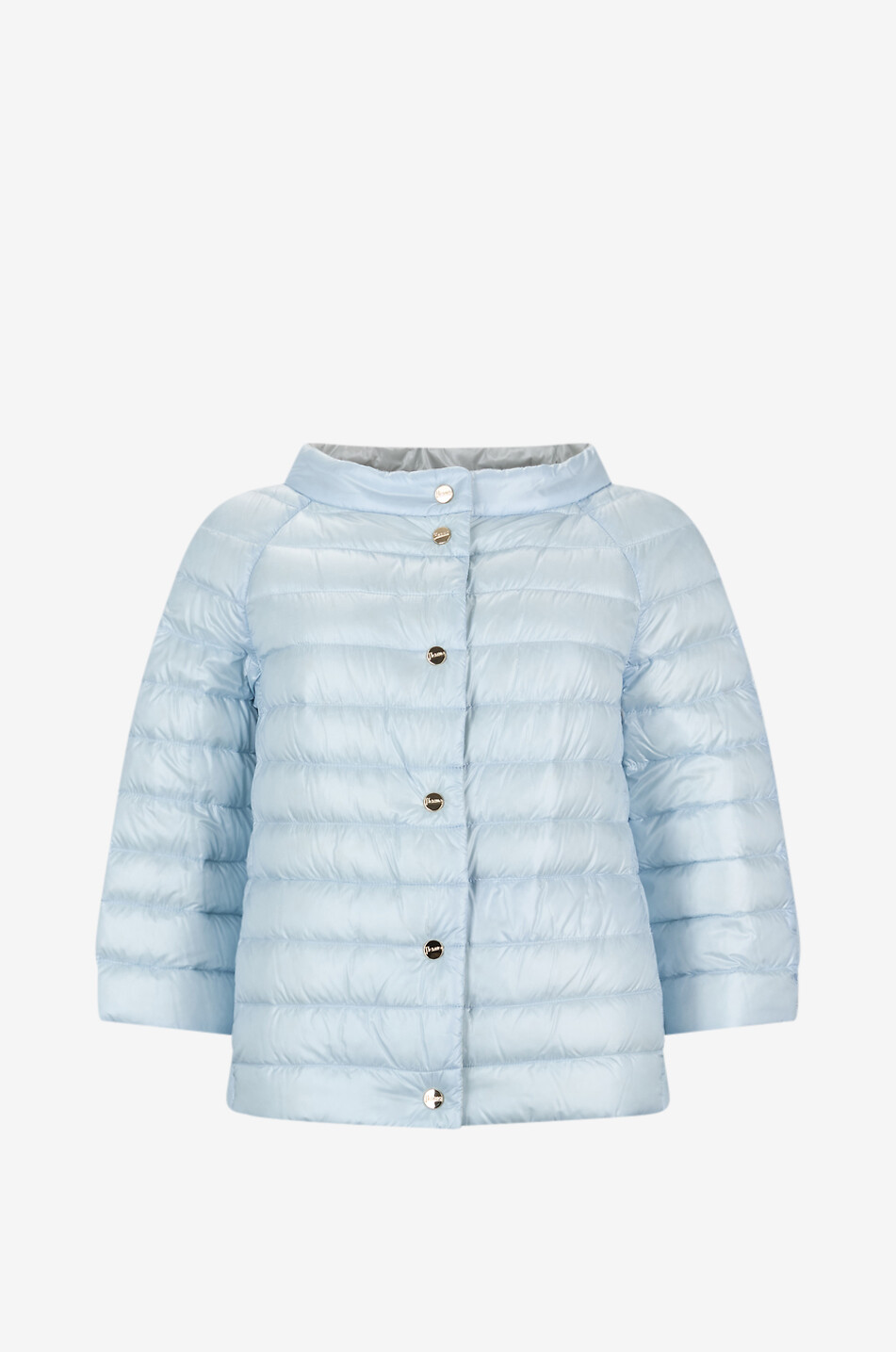 Wendbare kurze Daunenjacke mit 3/4-Ärmeln
