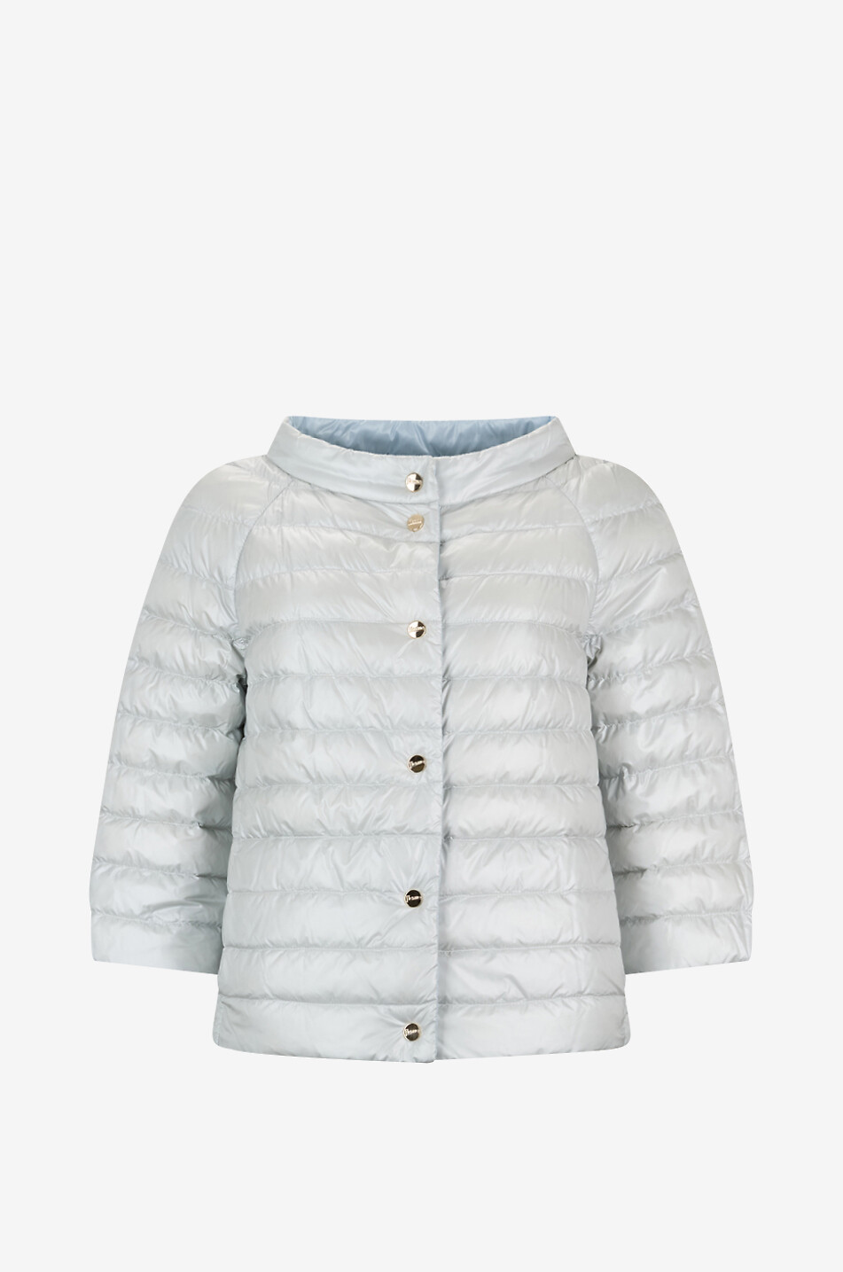 HERNO Wendbare kurze Daunenjacke mit 3/4-Ärmeln Damen HELLBLAU 2