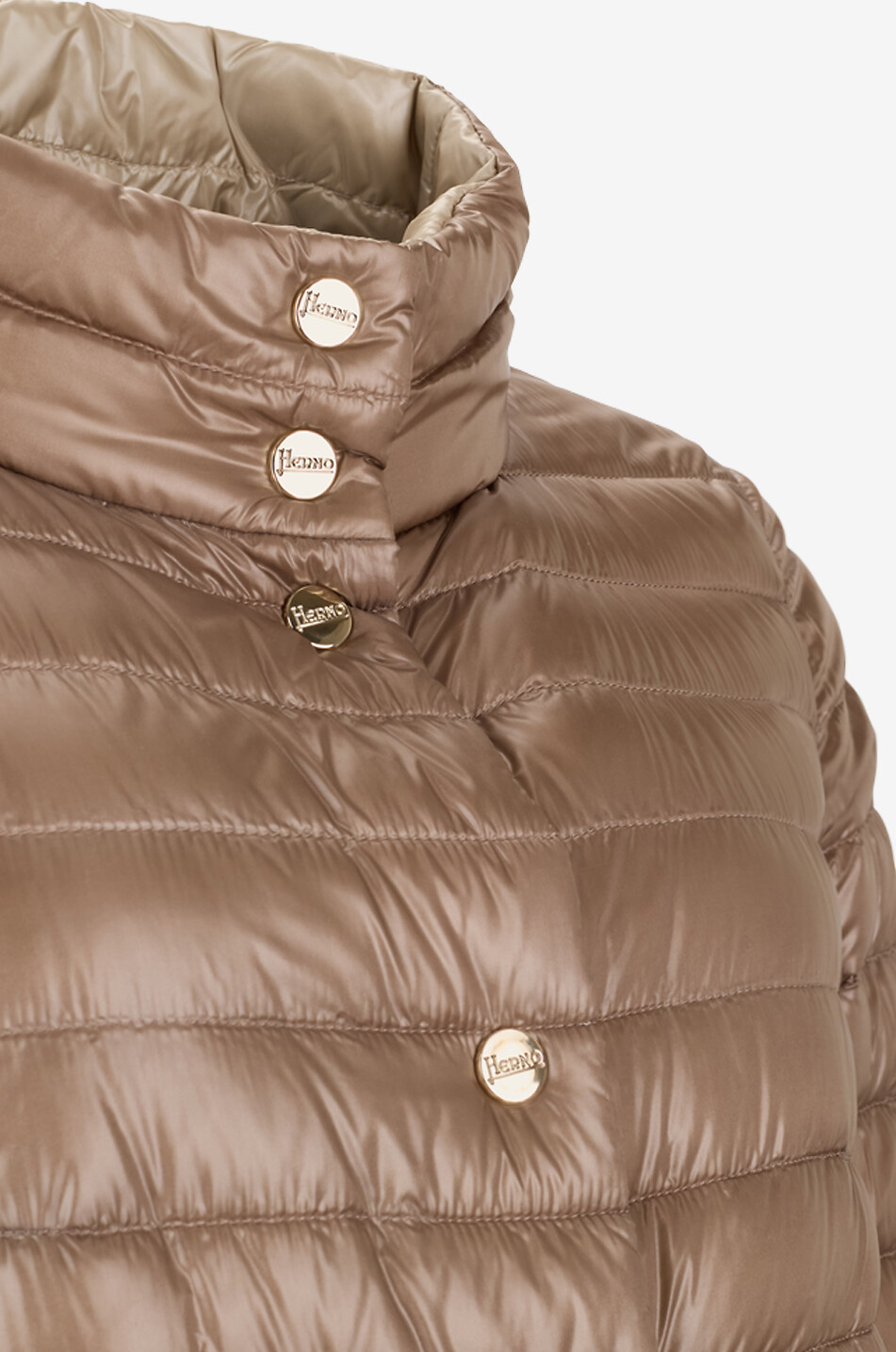 HERNO Doudoune réversible à col montant Femme Beige Foncé 5