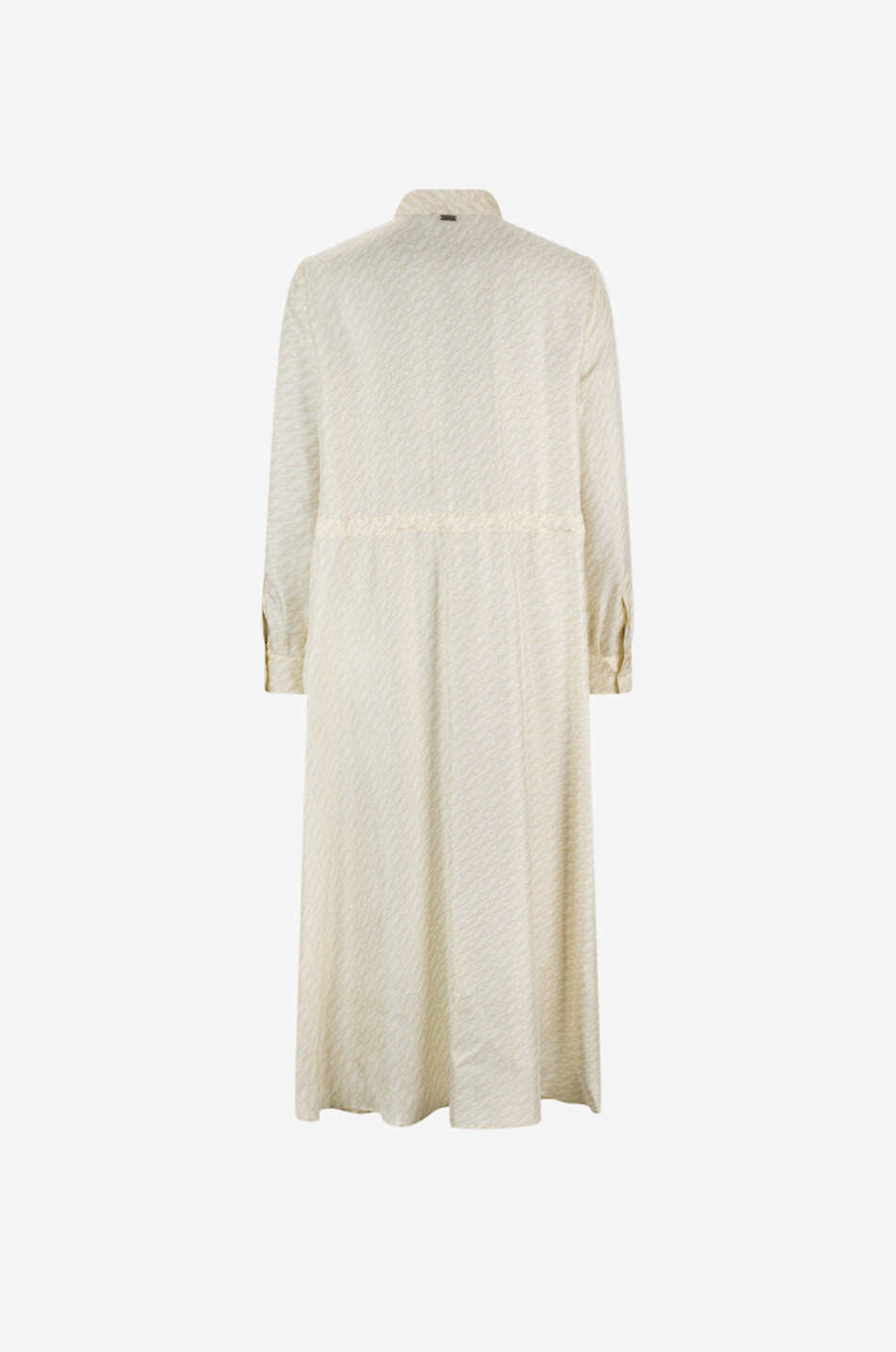HERNO Robe chemise midi en soie imprimée chaînes Femme Beige clair 2