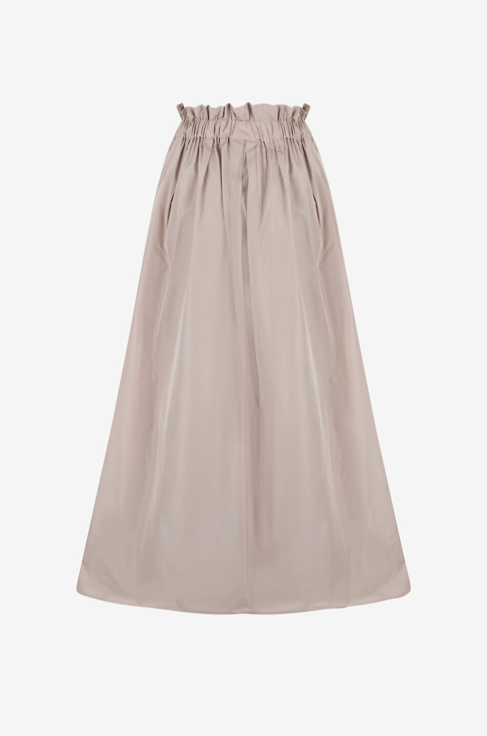 HERNO Langer ausgestellter Rock New Techno Taffetas Damen HELLGRAU 2