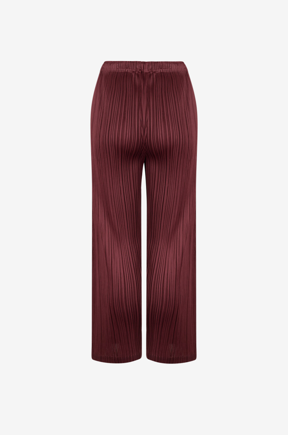 PLEATS PLEASE Straight-leg gaufré crêpe trousers Women DARK RED 2