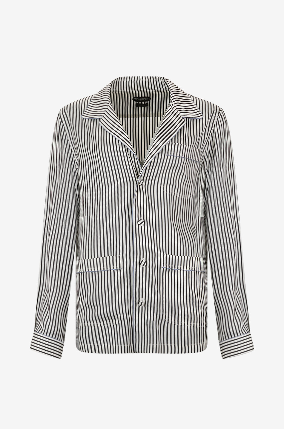 Chemise de pyjama à rayures en soie