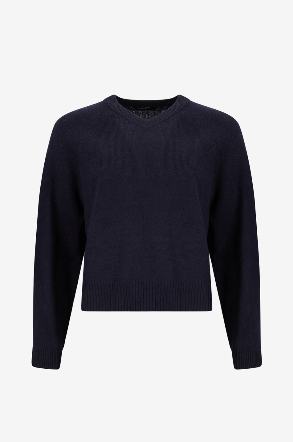 WEEKEND MAX MARA Pull à col V et manches raglan en cachemire Centro Femme BLEU FONCE 1