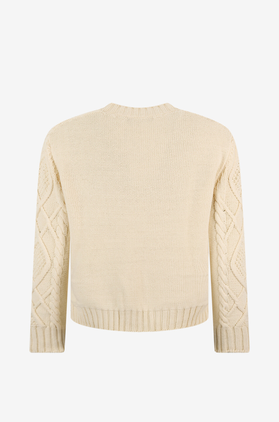 WEEKEND MAX MARA Zopfstrickpullover aus Baumwolle mit Rundhals Tenore Damen Hellbeige 2