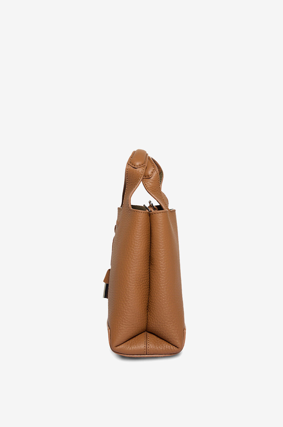 HOGAN Rechteckige Schultertasche aus genarbtem Leder Damen COGNAC 8