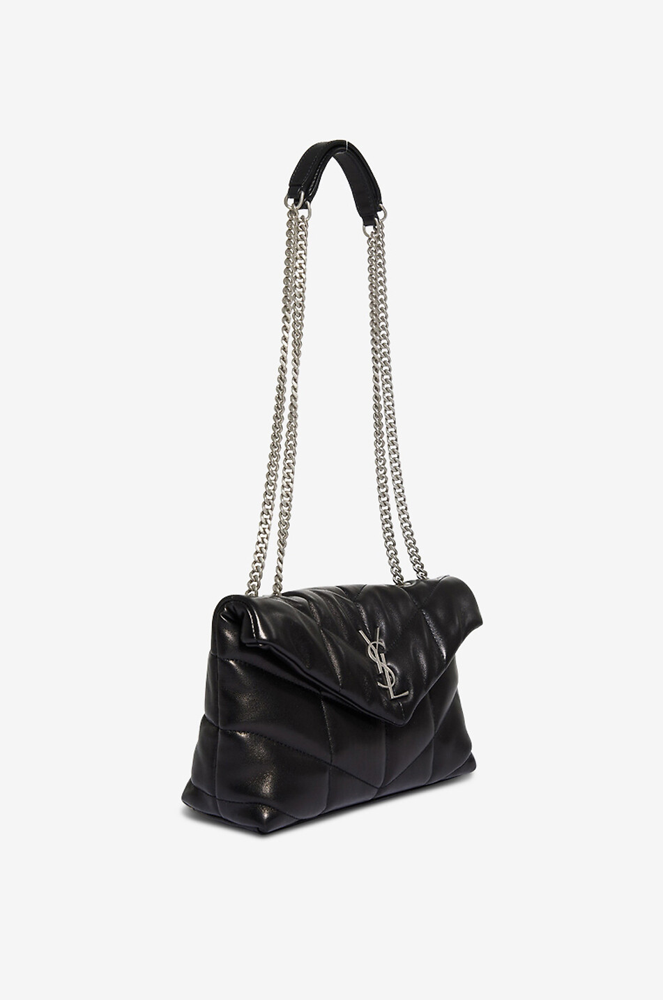 SAINT LAURENT PARIS Puffer Toy quilted leather shoulder bag Women BLACK 2