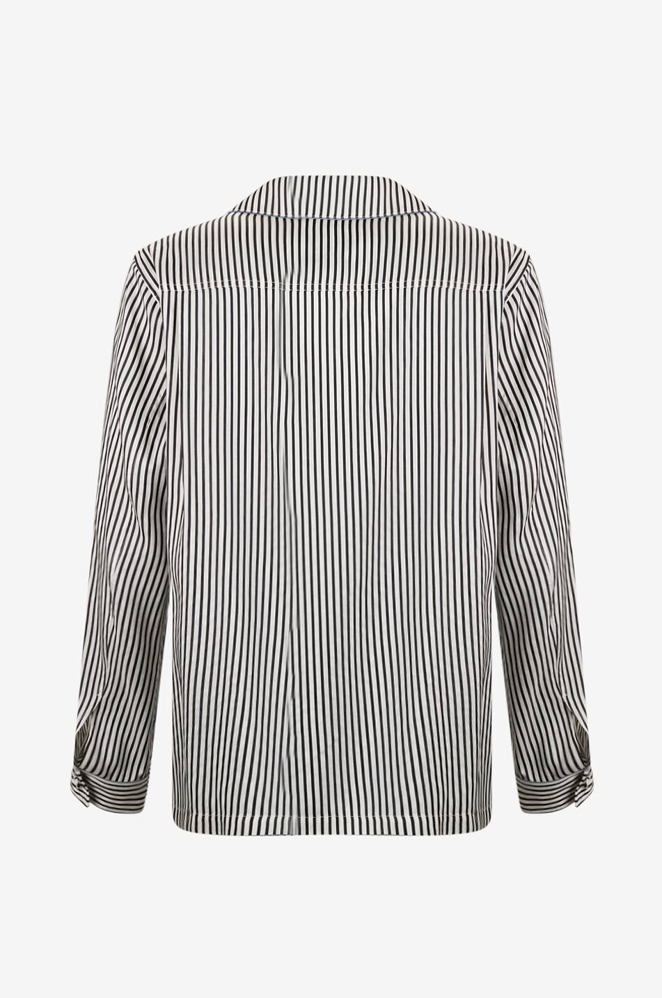 TOM FORD Chemise de pyjama à rayures en soie Femme NOIR 2