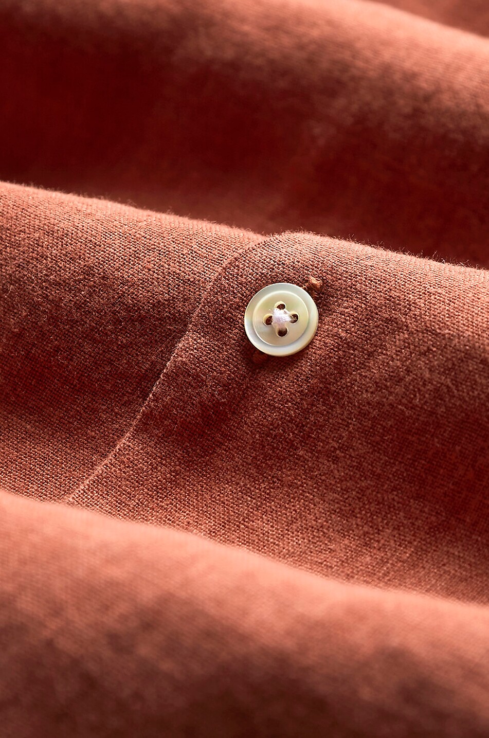 PORTUGUESE FLANNEL Hemd mit italienischem Kragen aus Leinen Linen Herren ORANGE 4