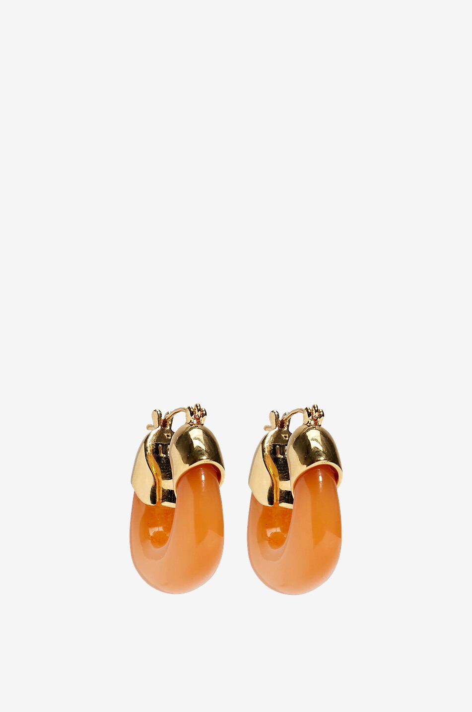 LIZZIE FORTUNATO Créoles en résine Mini Organic Tangerine Femme ORANGE 1