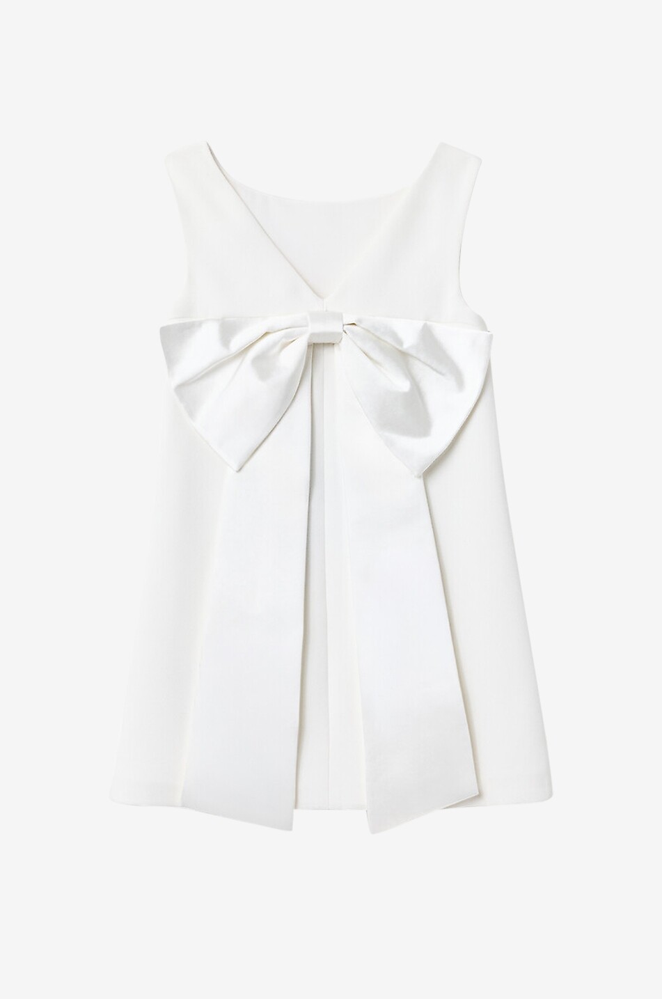 SELF PORTRAIT Kurzes Kleid aus Crêpe mit Applikation und Schleife für Mädchen Mädchen WEISS 2