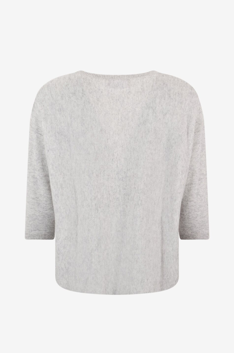 HEMISPHERE Cardigan mit Rundhalsausschnitt aus meliertem Kaschmir Damen HELLGRAU 2