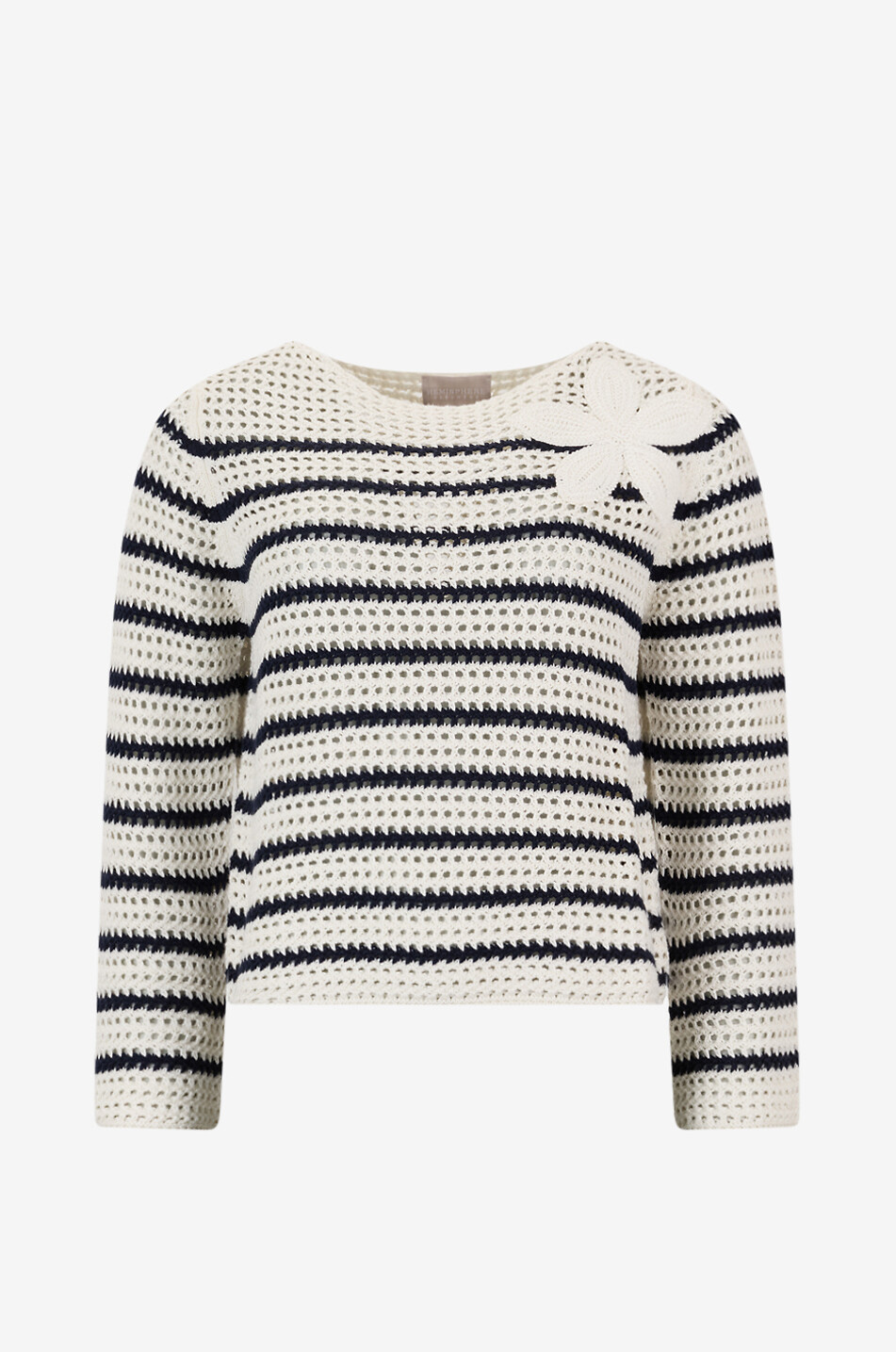 HEMISPHERE Pull à col bateau en coton soie et cachemire Femme MULTICOLORE 1