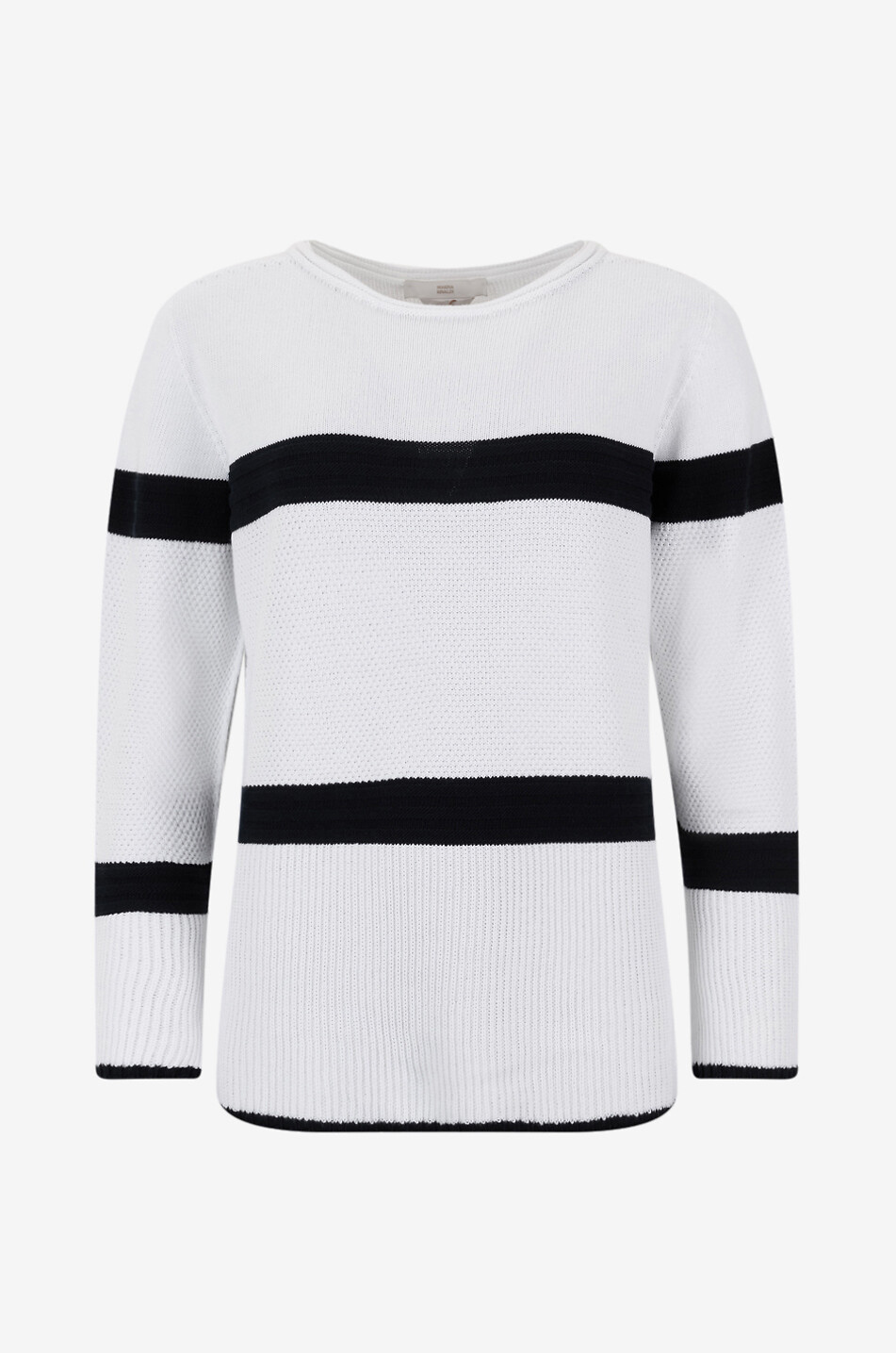 MARINA RINALDI Tema striped cotton boatneck jumper Women WHITE 1