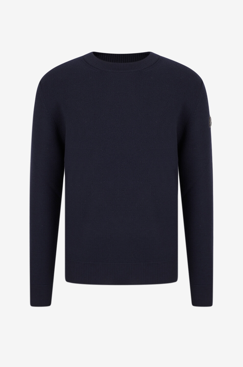 MONCLER Pullover mit Rundhalsausschnitt aus Schurwolle Herren DUNKELBLAU 1