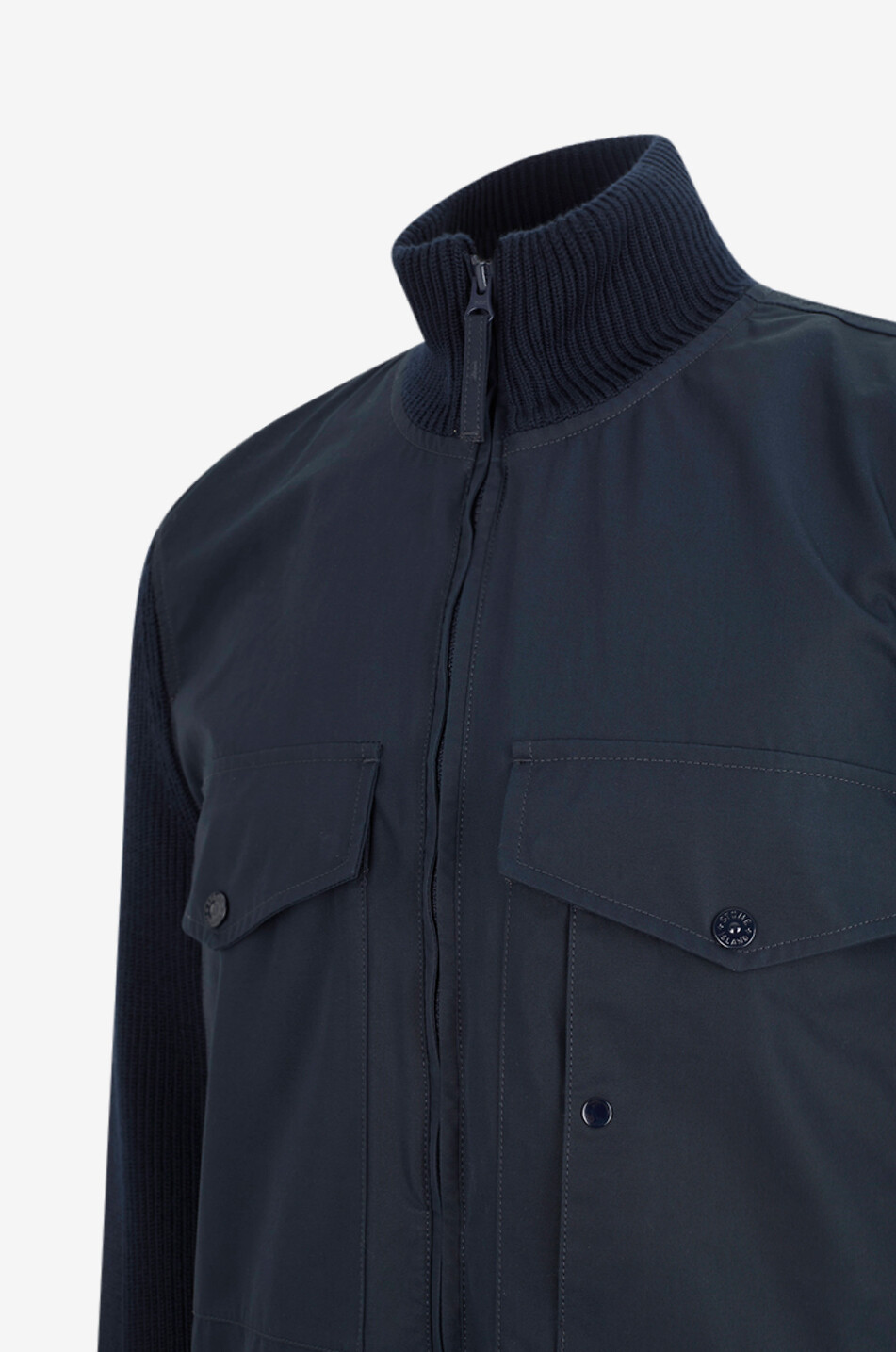 STONE ISLAND Windjacke aus Baumwolle 4100044 All-Weather Cotton Canvas_S.I. Ghost Herren DUNKELBLAU 3