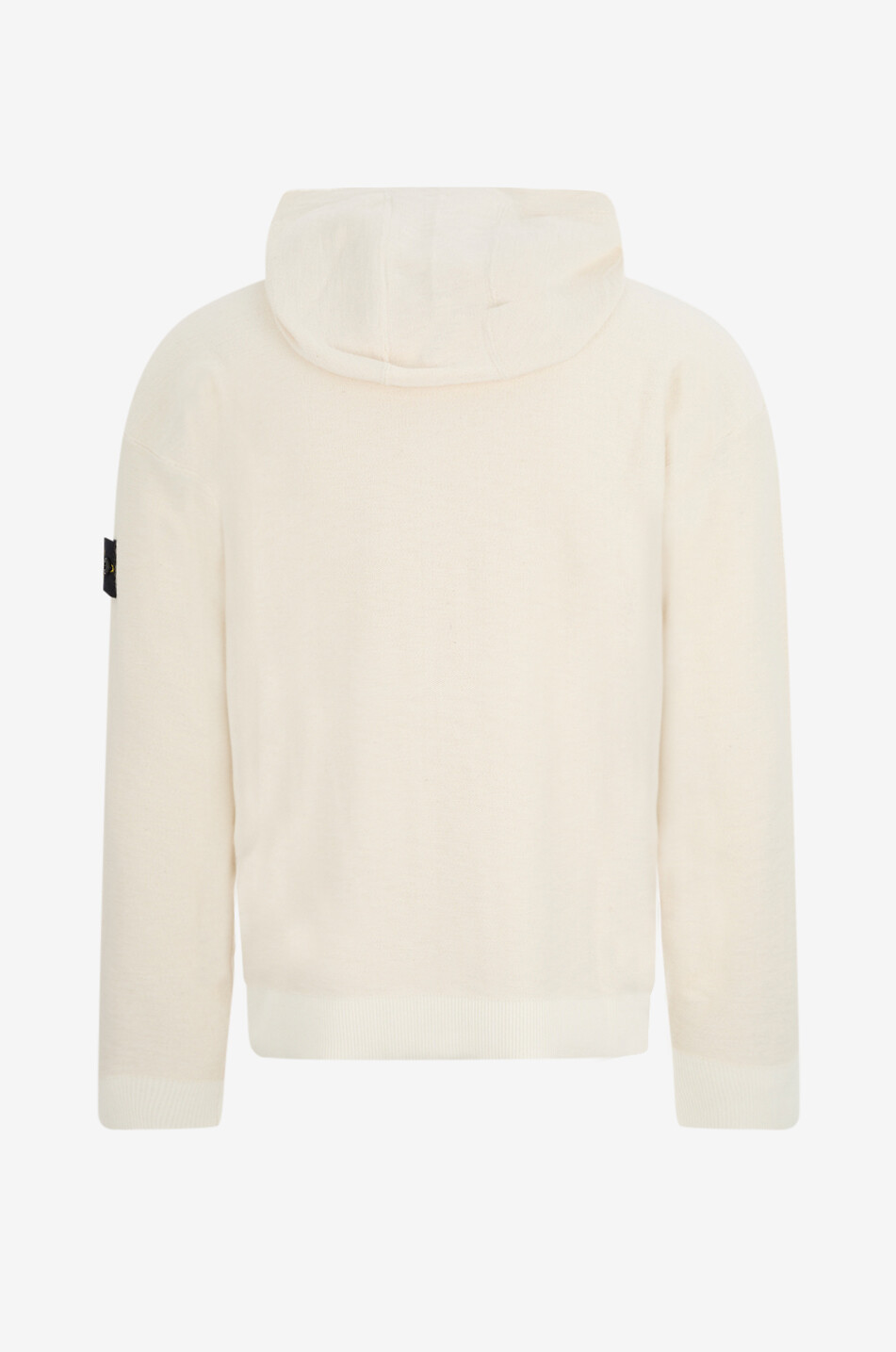 STONE ISLAND Sweat-shirt à capuche zippé en coton mélangé Homme BLANC CASSE 2