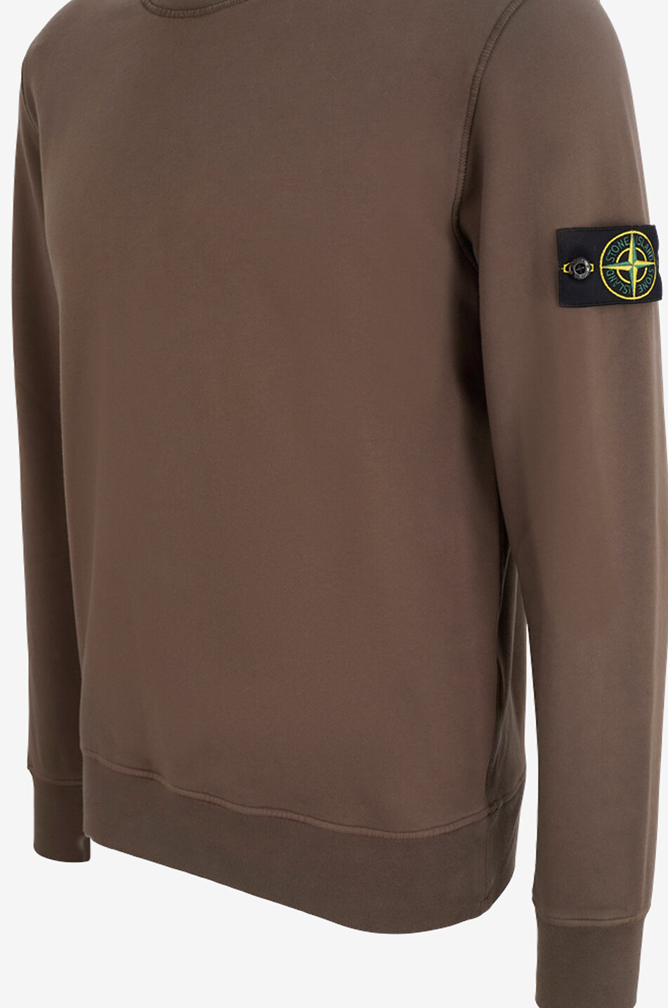 STONE ISLAND 6100060 Organic Cotton Fleece crewneck sweatshirt Men BROWN 3