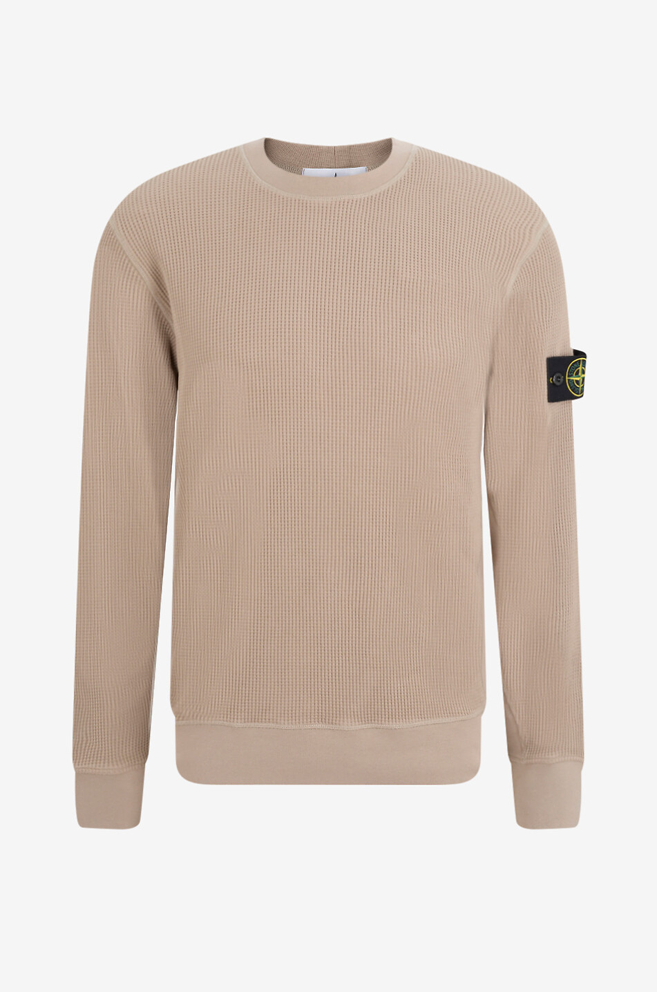 6100056 Organic Cotton Waffle Fleece crewneck sweatshirt