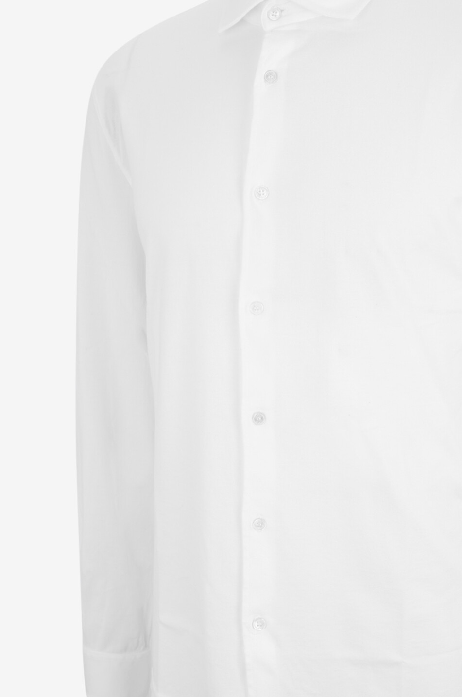 FEDELI Dusty Giza cotton jersey long-sleeved shirt Men WHITE 3