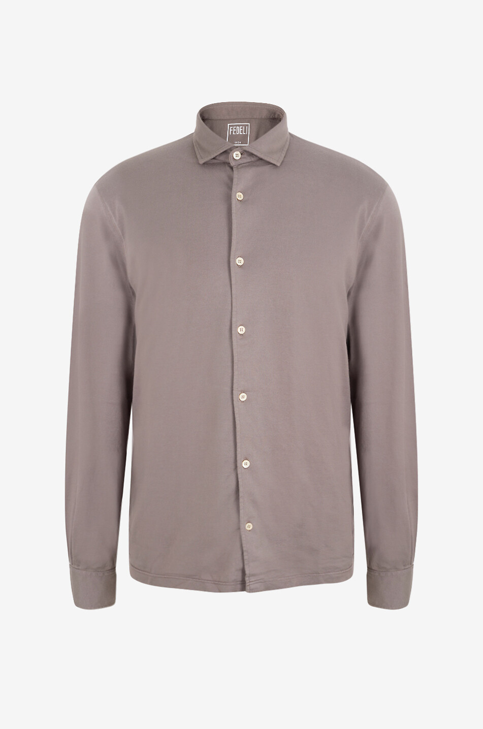 Dusty Giza cotton jersey long-sleeved shirt