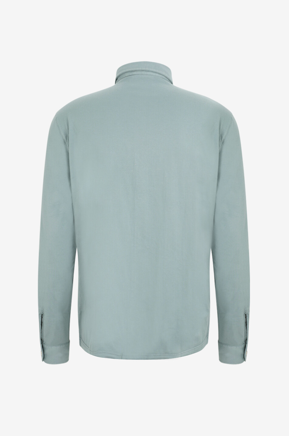 FEDELI Dusty Giza cotton jersey long-sleeved shirt Men MEDIUM GREEN 2