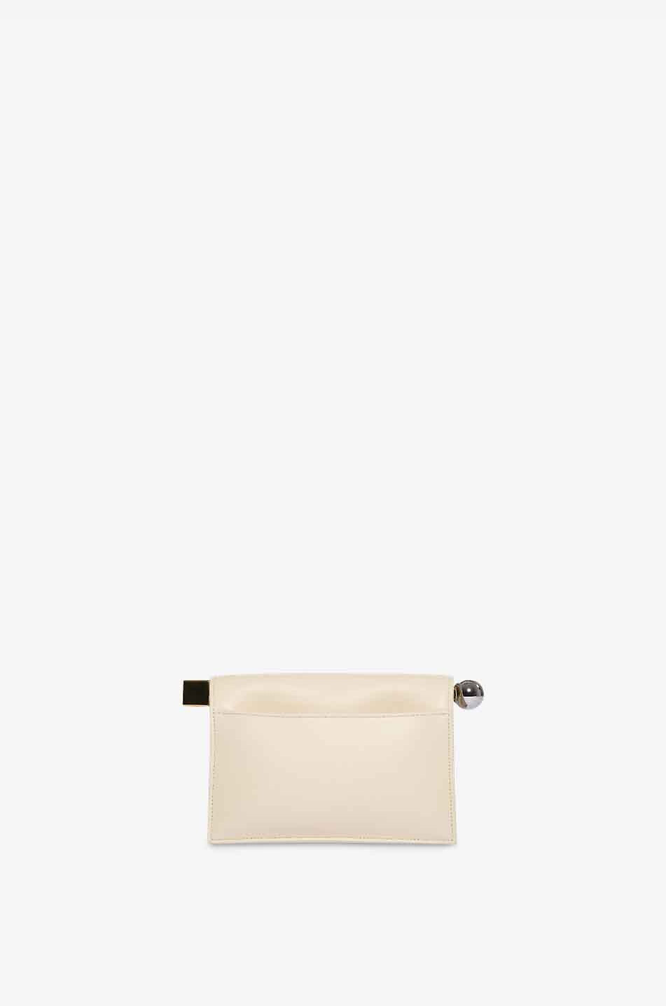 JACQUEMUS Pochette en cuir nappa La Pochette Rond Carré Femme BEIGE 3